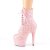 Pleaser ADORE-1020GDLG Plateau Ankle Boots Glitter Light Pink