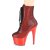 Pleaser ADORE-1020HFN Plateau Ankle Boots Mesh Holo Red