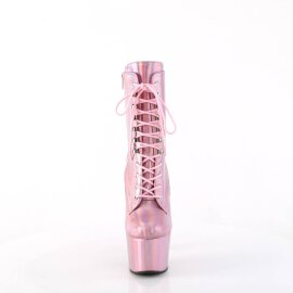 Pleaser ADORE-1020HG Plateau Ankle Boots Holo Light Pink