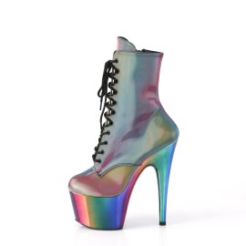 Pleaser ADORE-1020RC-REFL Plateau Stiefeletten Reflektion Chrom Bunt