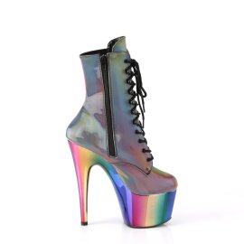 Pleaser ADORE-1020RC-REFL Plateau Stiefeletten Reflektion Chrom Bunt