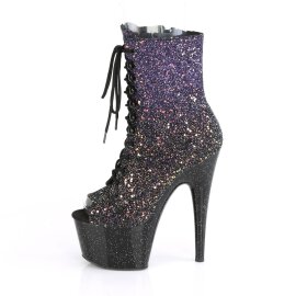 Pleaser ADORE-1021OMBG Plateau Ankle Boots Glitter Purple