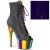 Pleaser ADORE-1021RC-02 Plateau Stiefeletten Kunstleder Chrom Schwarz Bunt