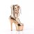 Pleaser ADORE-1043 Plateau Ankle Boots Metallic Rose Gold