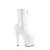 Pleaser ADORE-1043 Plateau Ankle Boots Patent White