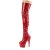 Pleaser ADORE-3000HWR Plateau Overknee Boots Holo Red