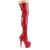 Pleaser ADORE-3000HWR Plateau Overknee Stiefel Holo Rot