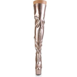 Pleaser ADORE-3000HWR Plateau Overknee Boots Holo Rose Gold