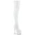 Pleaser ADORE-3000HWR Plateau Overknee Stiefel Holo Weiß