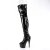 Pleaser ADORE-3011 Plateau Overknee Stiefel Lack Schwarz