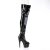 Pleaser ADORE-3011 Plateau Overknee Stiefel Lack Schwarz
