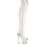 Pleaser ADORE-3019 Plateau Overknee Stiefel Kunstleder Weiß