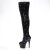 Pleaser ADORE-3020 Plateau Overknee Stiefel Pailetten Schwarz