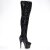 Pleaser ADORE-3020 Plateau Overknee Stiefel Pailetten Schwarz