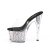 Pleaser ADORE-701CG Plateau Pantoletten Glitter Transparent Silber