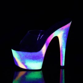 Pleaser ADORE-701GXY Plateau Pantoletten Glitter Transparent Bunt