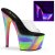 Pleaser ADORE-701GXY Plateau Pantoletten Glitter Transparent Bunt
