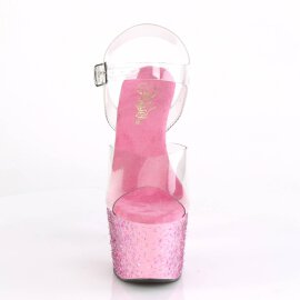 Pleaser ADORE-708CF Plateau Sandalettes Transparent Pink