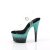 Pleaser ADORE-708SS Plateau Sandaletten Glitter Transparent Türkis