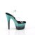 Pleaser ADORE-708SS Plateau Sandaletten Glitter Transparent Türkis