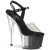 Pleaser ADORE-708T-1 Plateau Sandaletten Rauch Transparent Schwarz