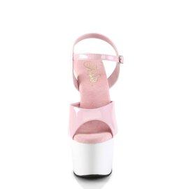 Pleaser ADORE-709 Plateau Sandalettes Patent Light Pink...