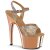 Pleaser ADORE-709HM Plateau Sandaletten Holo Chrom Rose-Gold