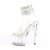 Pleaser ADORE-791-2RS Plateau Sandaletten Lack Strass Transparent