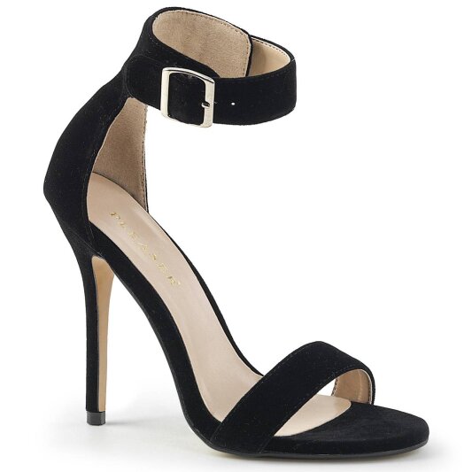 Pleaser AMUSE-10 Sandaletten Samt Schwarz