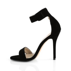 Pleaser AMUSE-10 Sandaletten Samt Schwarz