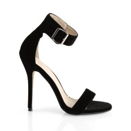 Pleaser AMUSE-10 Sandaletten Samt Schwarz
