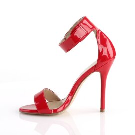 Pleaser AMUSE-10 Sandalettes Patent Red
