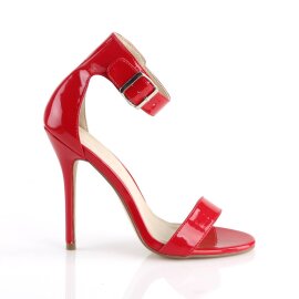 Pleaser AMUSE-10 Sandalettes Patent Red