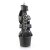 Pleaser ASPIRE-658 Plateau Sandaletten Kunstleder Schwarz