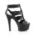Pleaser ASPIRE-658 Plateau Sandaletten Kunstleder Schwarz