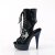 Pleaser BEJEWELED-1016-6 Plateau Ankle Boots Holo Rhinestones Black