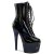 Pleaser BEJEWELED-1020-7 Plateau Ankle Boots Holo Rhinestones Black