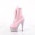 Pleaser BEJEWELED-1020-7 Plateau Ankle Boots Holo Rhinestones Light Pink