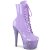 Pleaser BEJEWELED-1020-7 Plateau Stiefeletten Holo Strass Lila