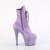 Pleaser BEJEWELED-1020-7 Plateau Stiefeletten Holo Strass Lila