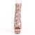 Pleaser BLONDIE-R-1008 Plateau Stiefeletten Pailetten Chrom Rose-Gold