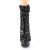 Pleaser BLONDIE-R-1009 Plateau Stiefeletten Pailetten Schwarz