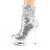 Pleaser BLONDIE-R-1009 Plateau Stiefeletten Pailetten Chrom Silber