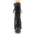 Pleaser BLONDIE-R-1020 Plateau Stiefeletten Pailetten Schwarz Rot