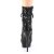 Pleaser BLONDIE-R-1020 Plateau Stiefeletten Pailetten Schwarz Rot