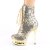 Pleaser BLONDIE-R-1020 Plateau Ankle Boots Sequins Chrome Gold