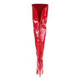 Pleaser COURTLY-3012 Overknee Stiefel Lack Rot