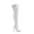 Pleaser COURTLY-3015 Overknee Boots Glitter White