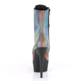 Pleaser DELIGHT-1020REFL Plateau Stiefeletten Reflektion Bunt