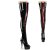 Pleaser DELIGHT-3027 Plateau Overknee Stiefel Lack Schwarz